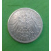 Монета 3 марки 1913 г. Германия. Вильгельм II (в мундире). Серебро.